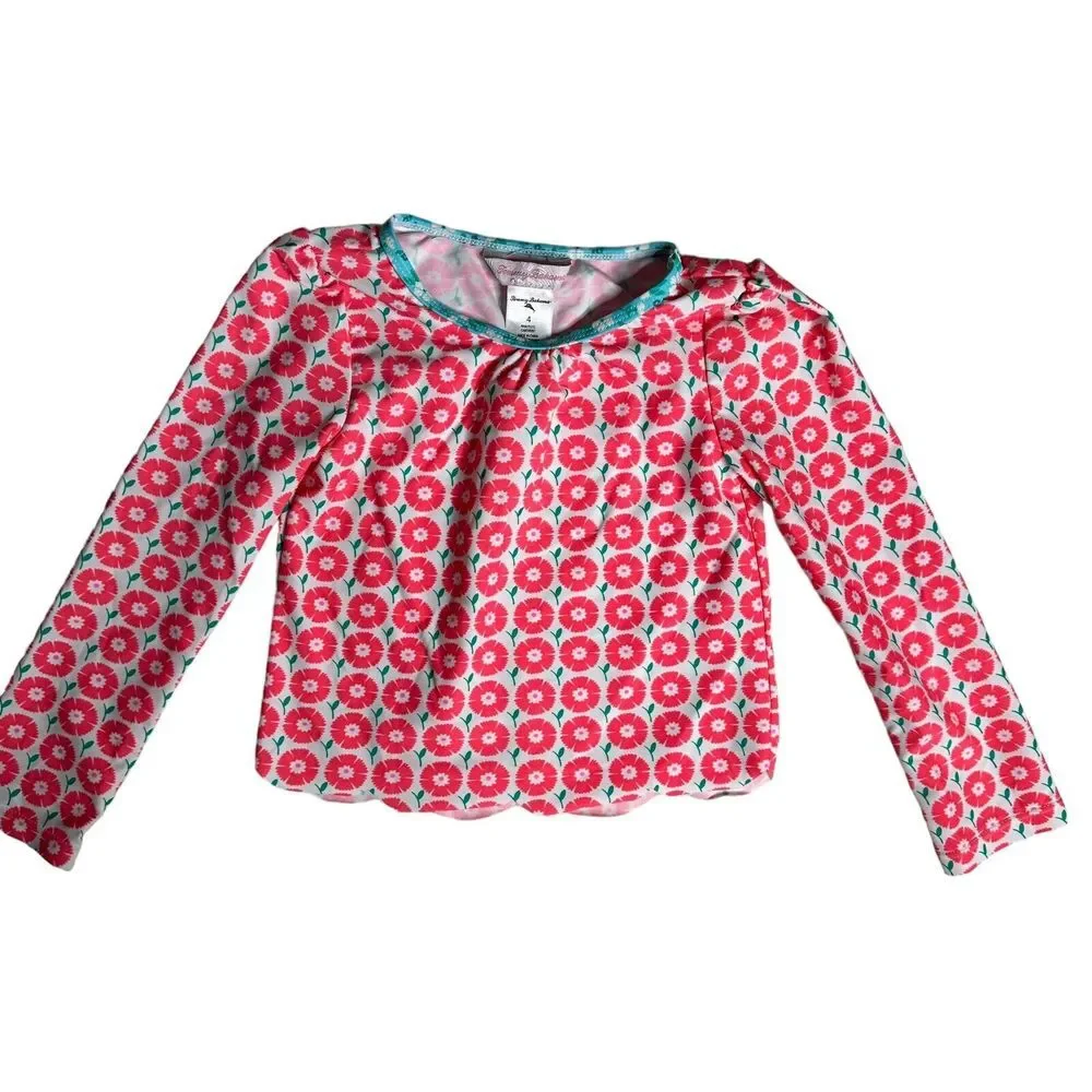 Tommy Bahama Toddler Girls Rash Guard‎ Top Sun Protection Swim Shirt Size 4